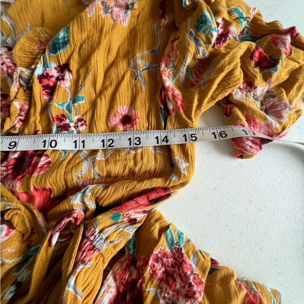 Band Of Gypsies Hudson Floral-Print Maxi Wrap Dress XS - Picture 9 of 13